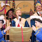 Proklamation des Prinzenpaares Prinzessin Angelika I. (Angelika Fuchs) Prinz Gaudius von Lustig VII. (Rudolf Reiner)  Gardemarsch unserer Garde-Mädchen 